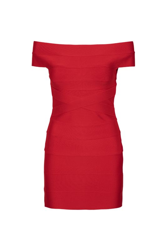 Mini Fitted Knit Dress Scooter Red 