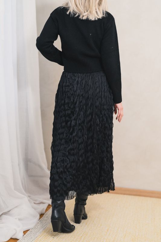 Tulla HW Long Skirt Black 