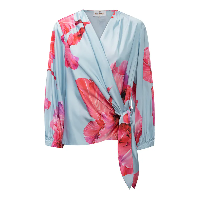 Elena Blouse Fuchsia Maxi Flower 