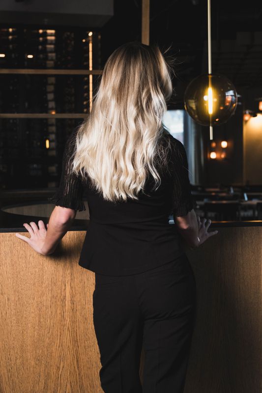 Colton Lace Mix Top Black 