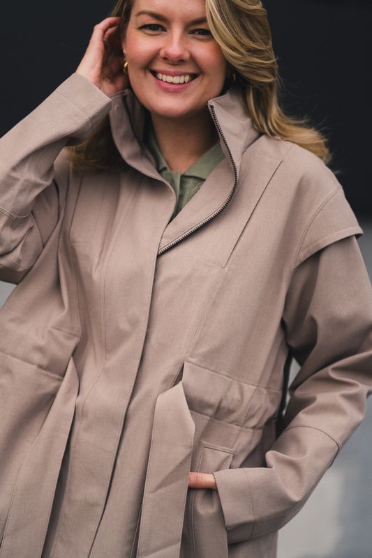 Monsun Coat Taupe 