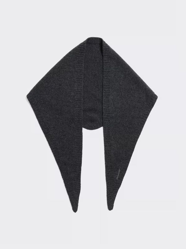 Cashmere Triangle Scarf Dark Grey 