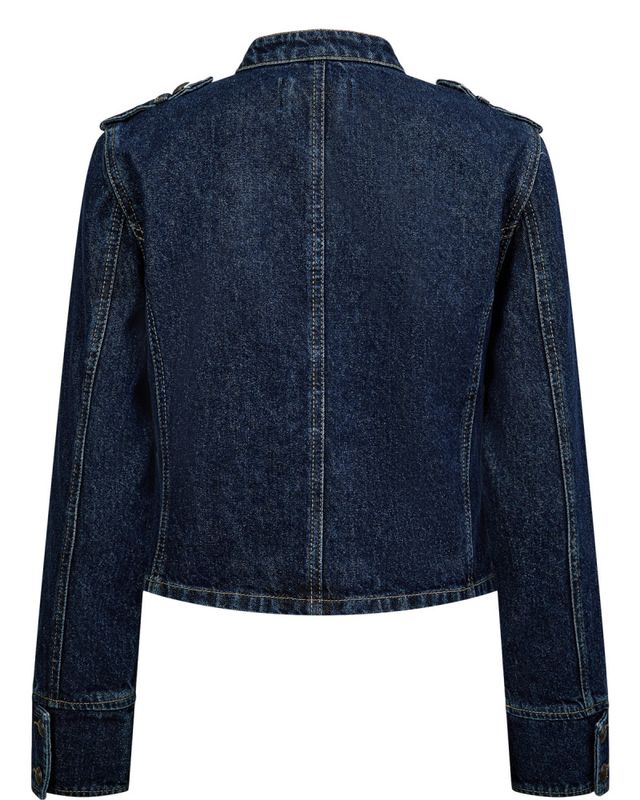 Nubillie Fitted Denim Jacket Dark Blue Denim 