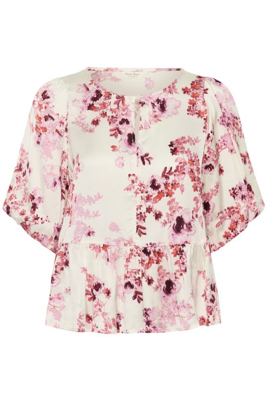 Azelia Blouse Pink Shadow Flower Print