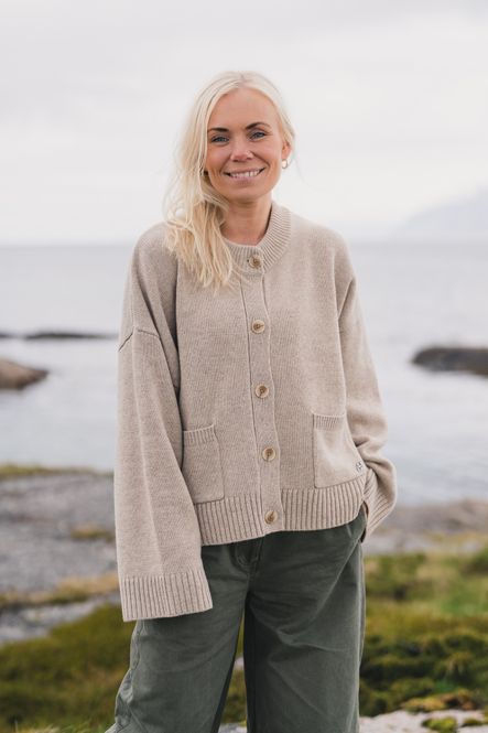 Hovedbilde Julia Wide Cardigan Ecru Mix 