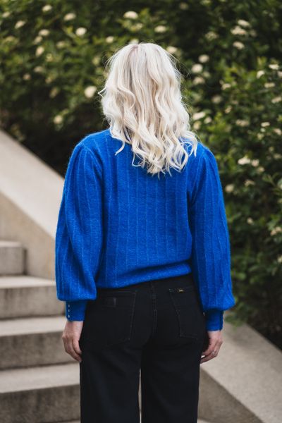 Hovedbilde Amalie Puff Pullover Blue Iolite Melange 