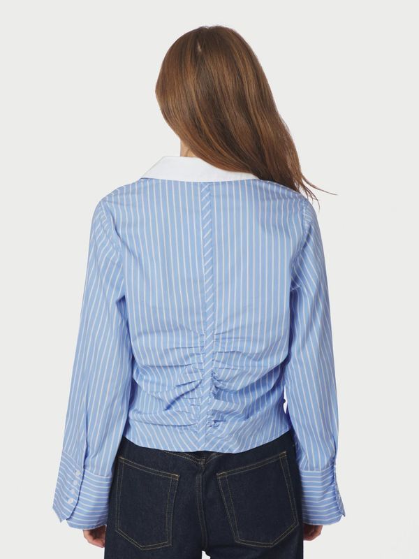 Francesca Stripe Shirt Light Blue 