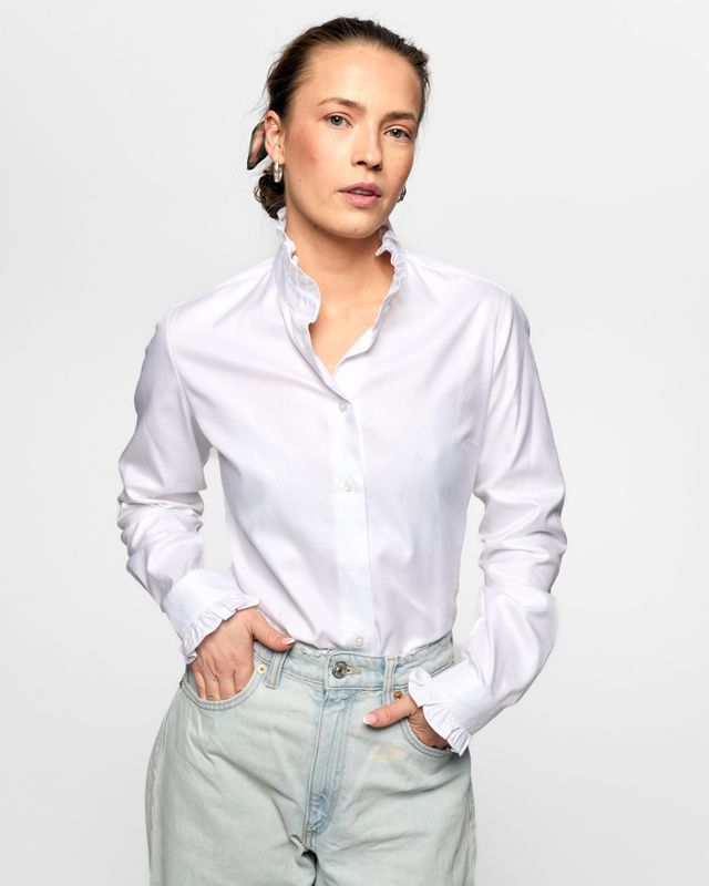Juliette Herringbone Shirt White 