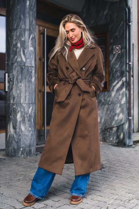Hovedbilde Double Breasted Coat Brown 