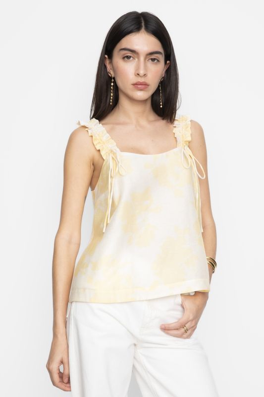 Zoe Top Yellow Floral Print 