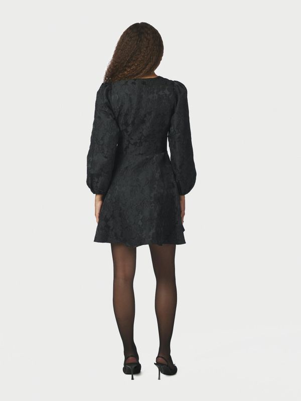 Milly Flower Brocade Dress Black 