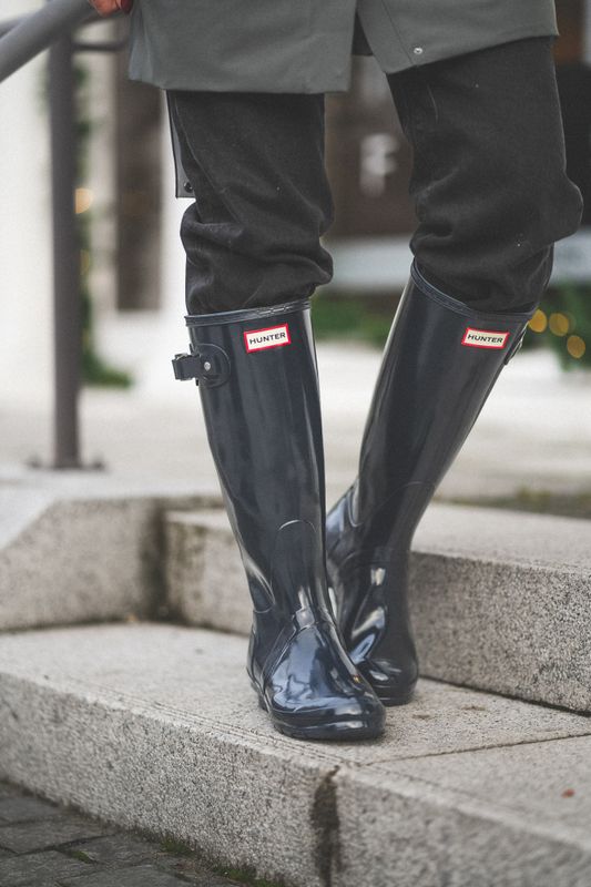 Original Tall Gloss Boot Navy 