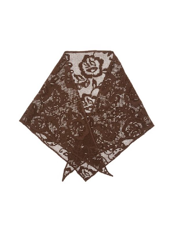 Croflora Triangle Scarf Hot Fudge Brown 