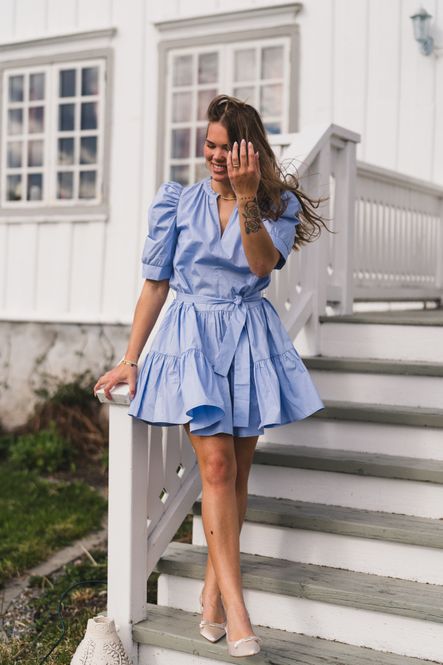 Hovedbilde Tabbie Poplin Dress Light Blue 