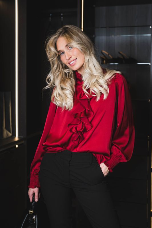 Zamola Blouse Dark Red