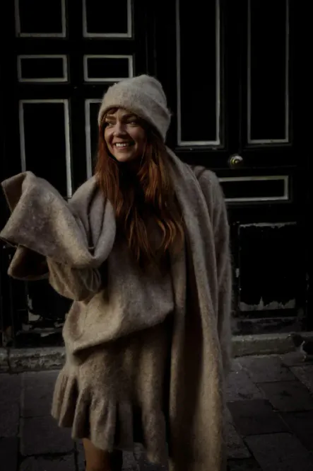 Hovedbilde Boxy Scarf Beige Melange 