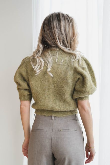 Hovedbilde Hairy Knit Puffed Jacket Green 
