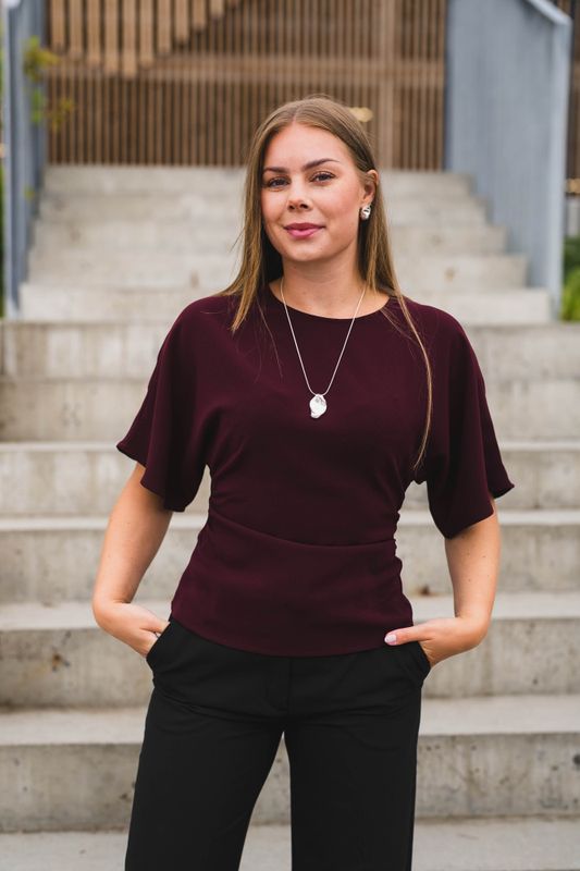 Miriel Drape Blouse Plum 