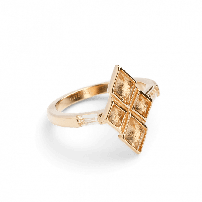 Hovedbilde Eleven Signature Ring Gold Clear Quartz