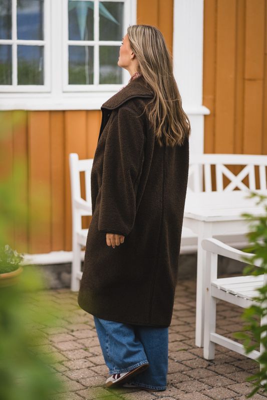 Carmen Teddy Coat Dark Brown 