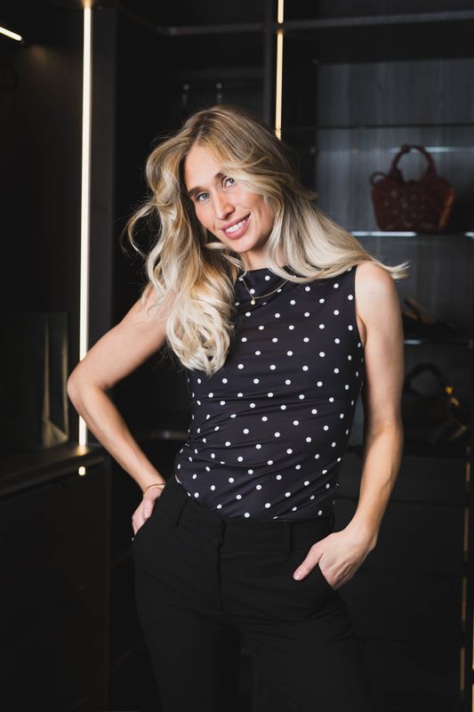 Ditty Jersey Dot Top Black 