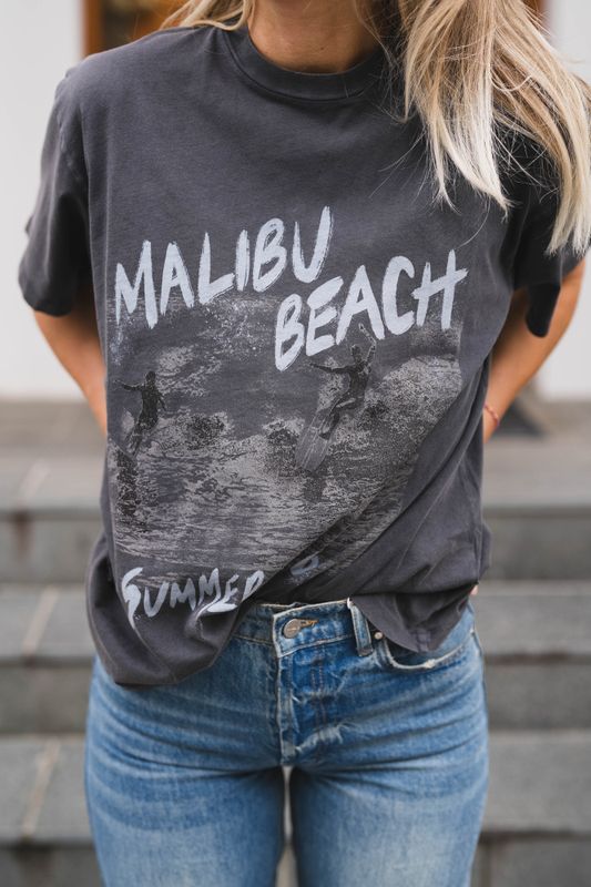 Cade Tee Surfer Black Blue Washed Black 