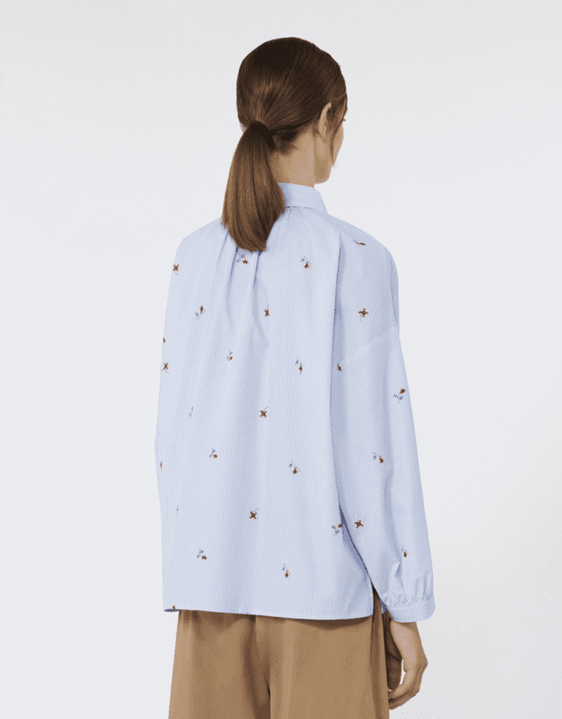 Kdbutterfly Poplin Shirt Light Blue 