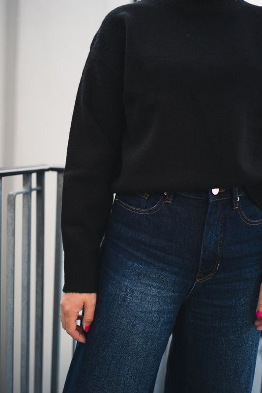 Paulina Knit Blouse Black 