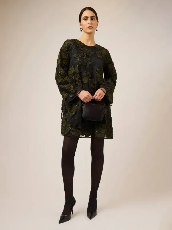 Flouing LS Dress Black 