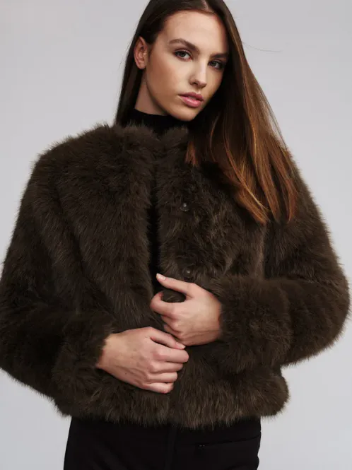 Hovedbilde Tora Fake Fur Jacket Brown 