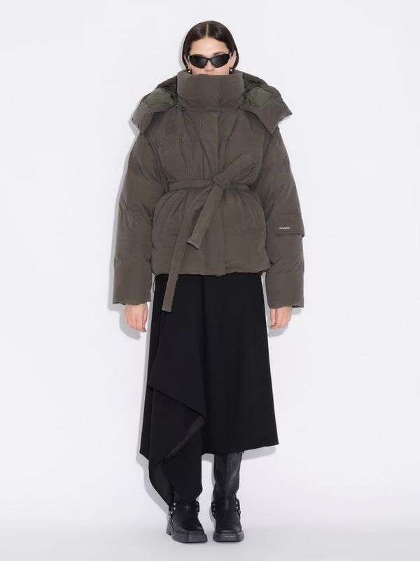 Steilia Brushed Down Jacket Dark Green 