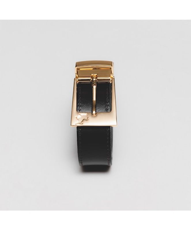 Ember Gold Leather Belt Black/Brown 