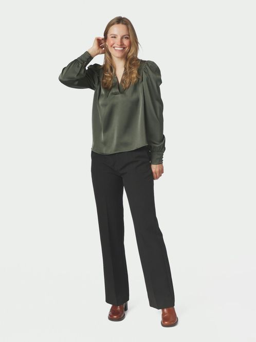 Hovedbilde Rosslyn Heavy Sateen Blouse Deep Green 