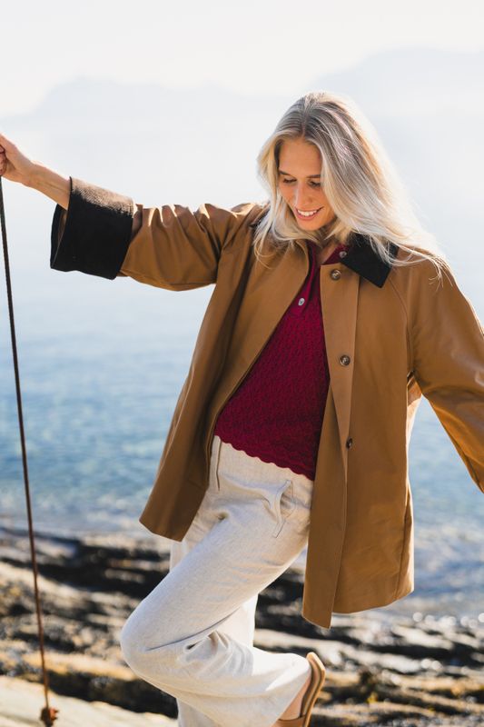 Heather Jacket Dark Camel 