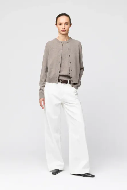 Hovedbilde Classic Wool Cardigan Stone 