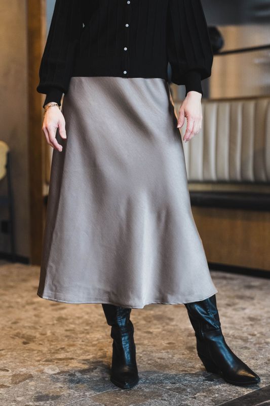 Bovary Skirt Dark Taupe