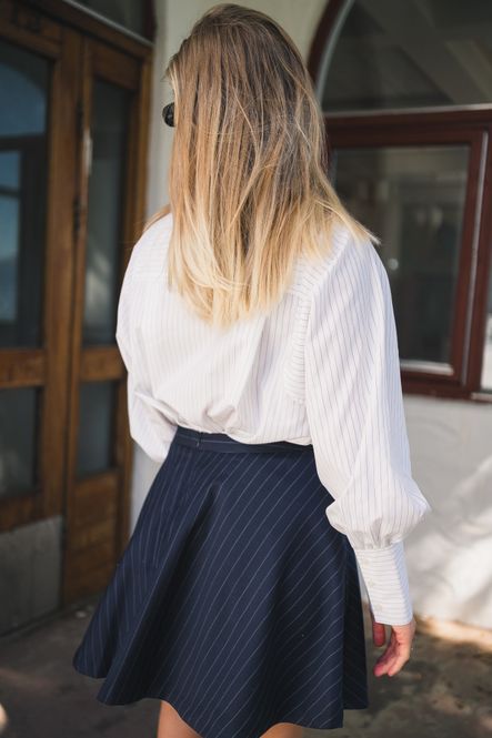 Hovedbilde Romy Skirt Navy Pinstripe 