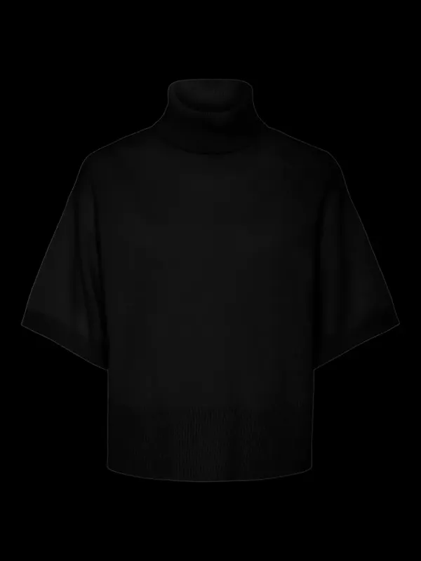 Emila 2/4 Wool Knit Pullover Black 