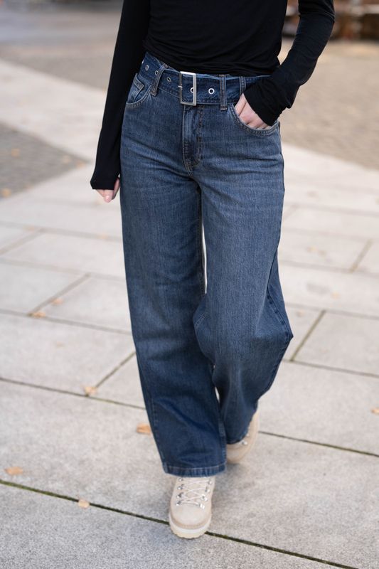 Rumi Belt Jeans Dark Denim 