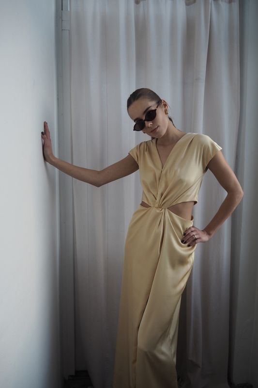 Zephyr Dress Butter Yellow 