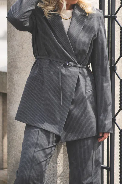 Hovedbilde Salot Blazer Belt 15496 Dark Gull Gray Pinstripe 