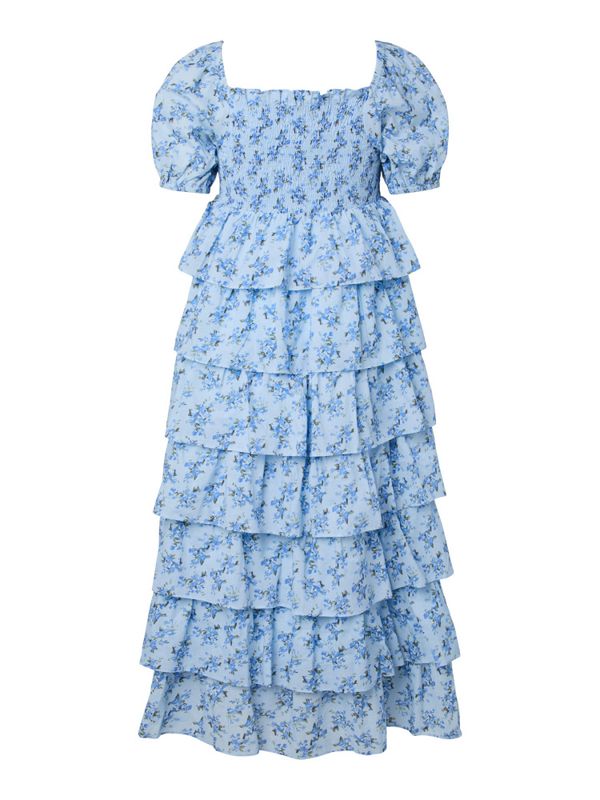 Nora SS Long Dress Skyway Ditsy Flower 