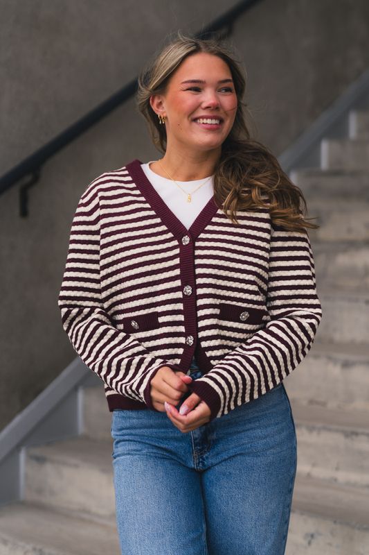 Migo LS Knit Cardigan Port Royale Birch 