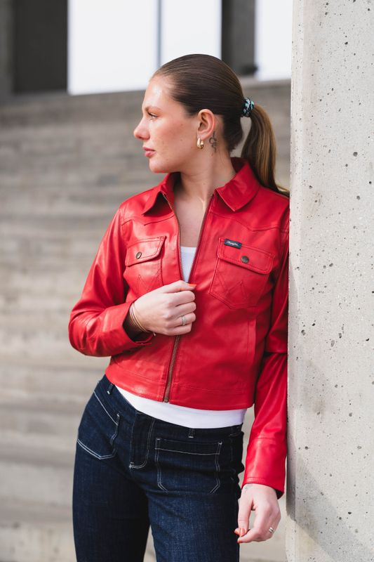 Slim Seamed Jacket Chili Pepper 