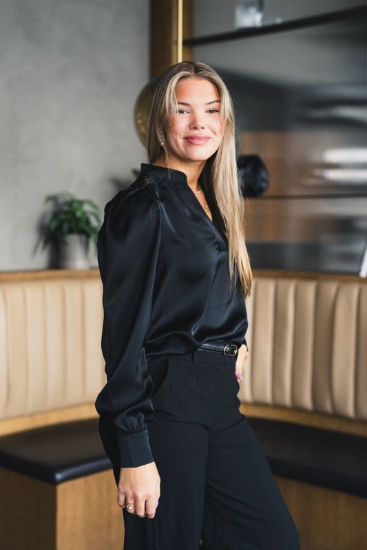 Rosslyn Heavy Sateen Blouse Black 