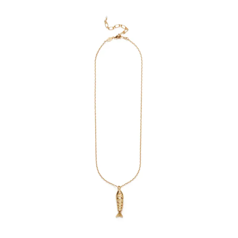 Something Fishy Necklace Gold 
