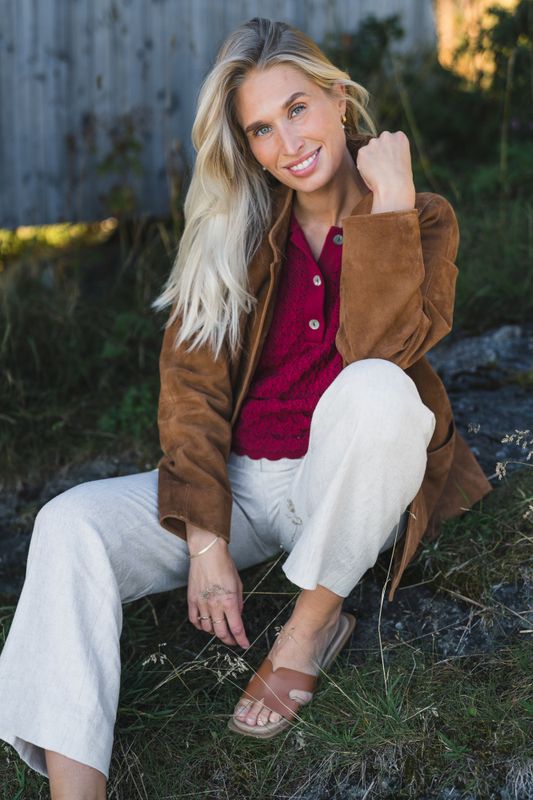 Lauren Leather Jacket Camel Suede 