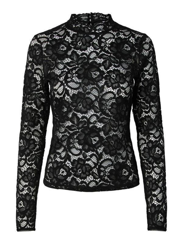Lacey LS Lace Top Black 