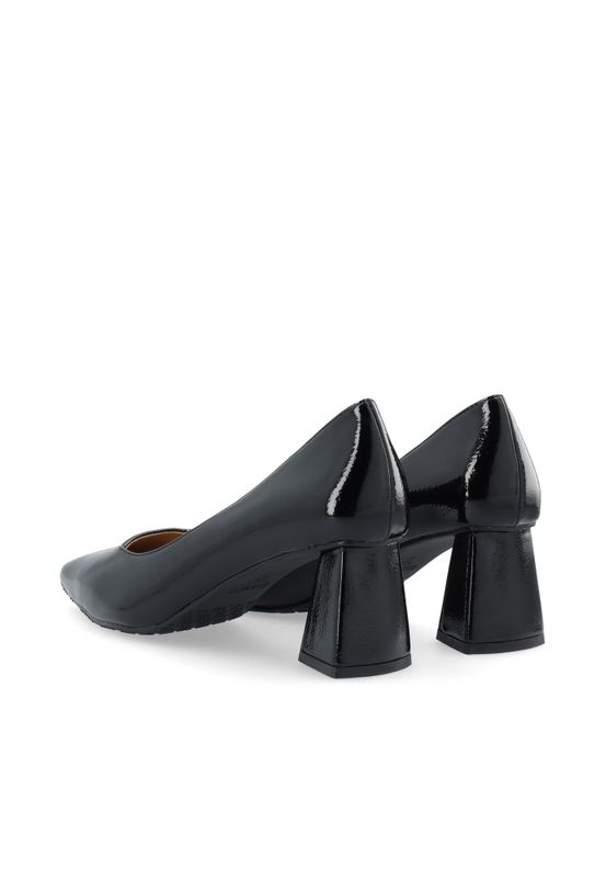 Maralyn Court Shoe Faux Leather Black Patent 