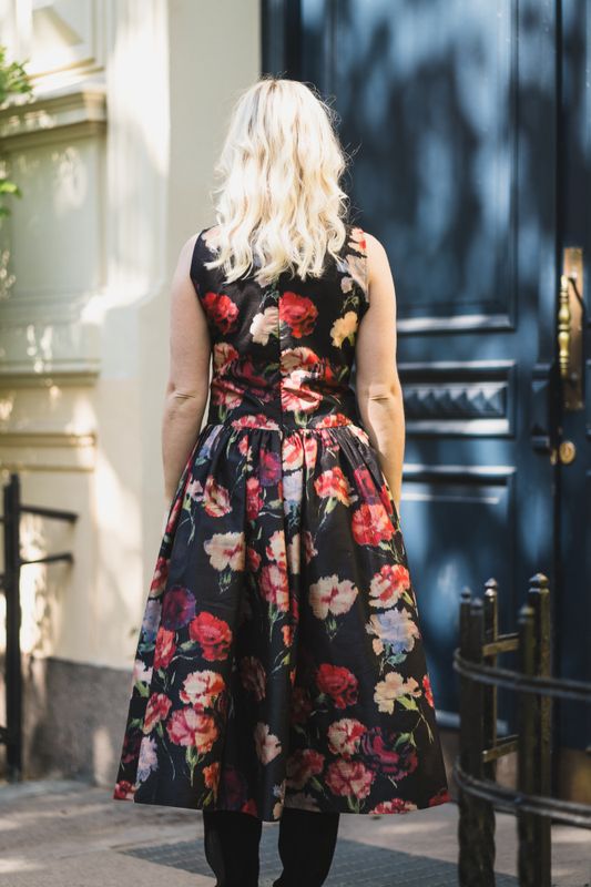 Taffeta Midi Dress Poppy 